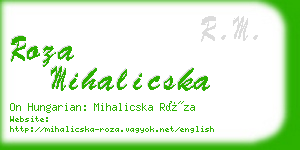 roza mihalicska business card